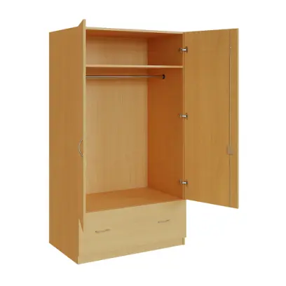 Q 24-100 skříň šatní, 2-dvéřová, 1000x600x1800mm, buk royal